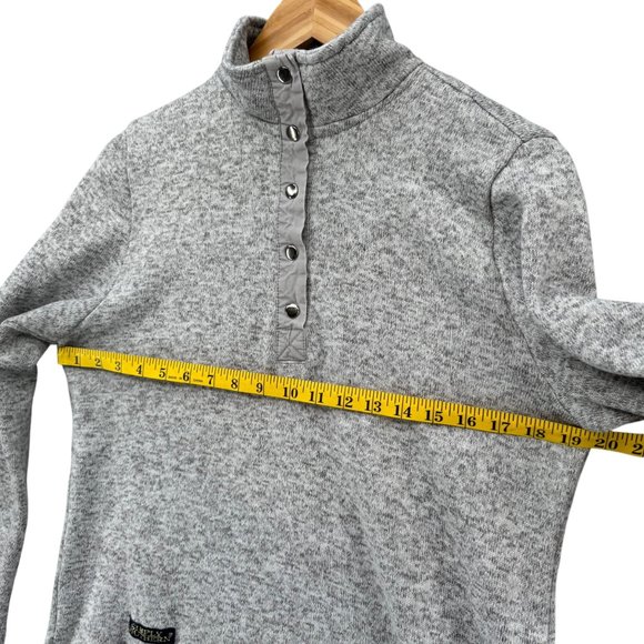 Simply Southern Simply Sweater Womens Heather Grey Snap Front Long Sleeve Size L - Picture 8 of 10